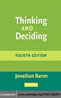 Thinking and Deciding Ebook